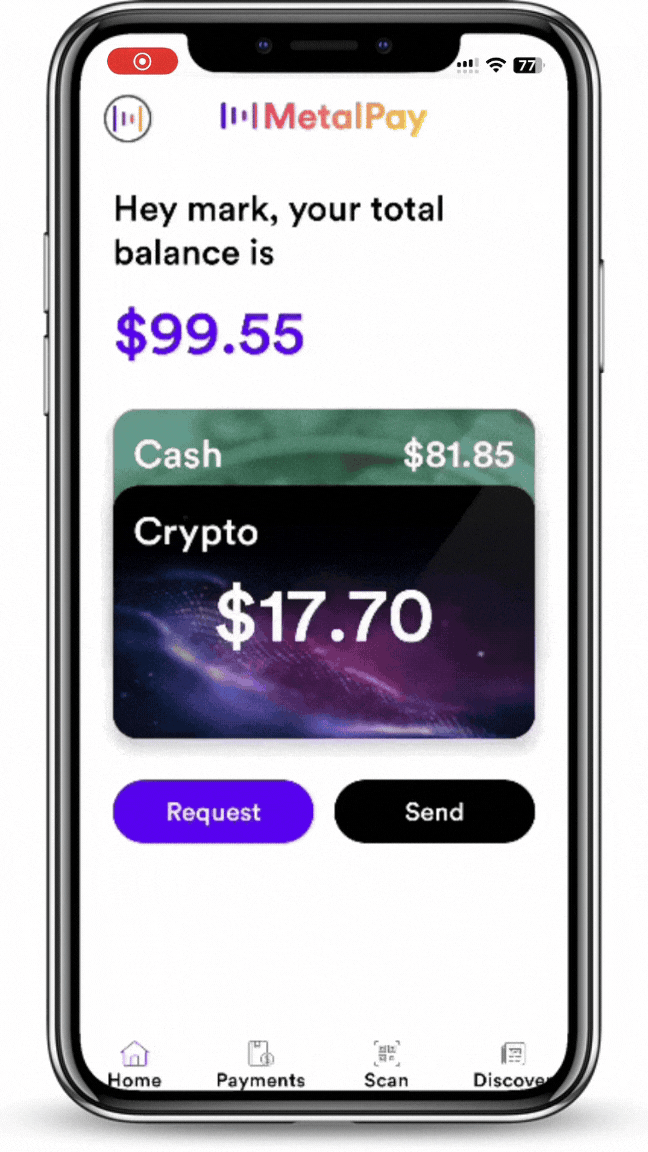 How do I send crypto in Metal Pay?.gif